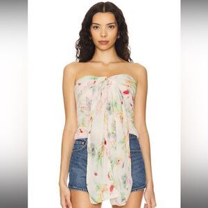 NWT For Love & Lemons Abby Strapless Top Size MM / Multi convertible revolve